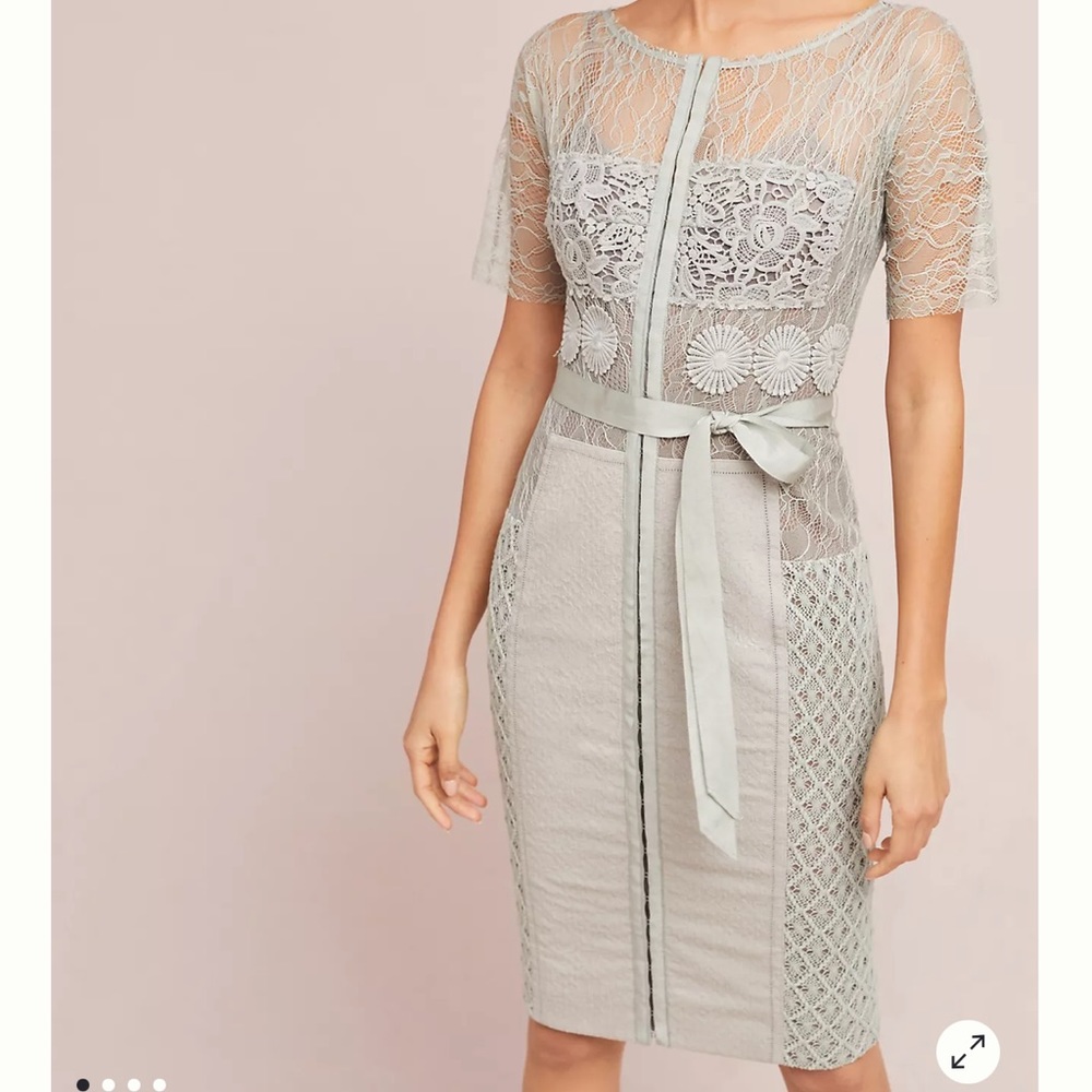 Anthropologie Byron Lars Carissima Sheath Dress in Gray